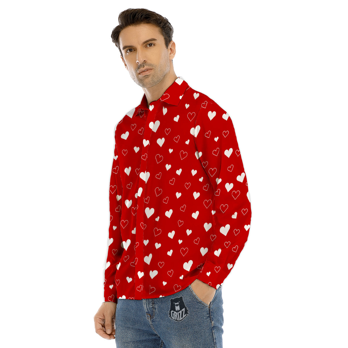 Remembrance Poppy Day Print Men's Dress Shirts-grizzshop