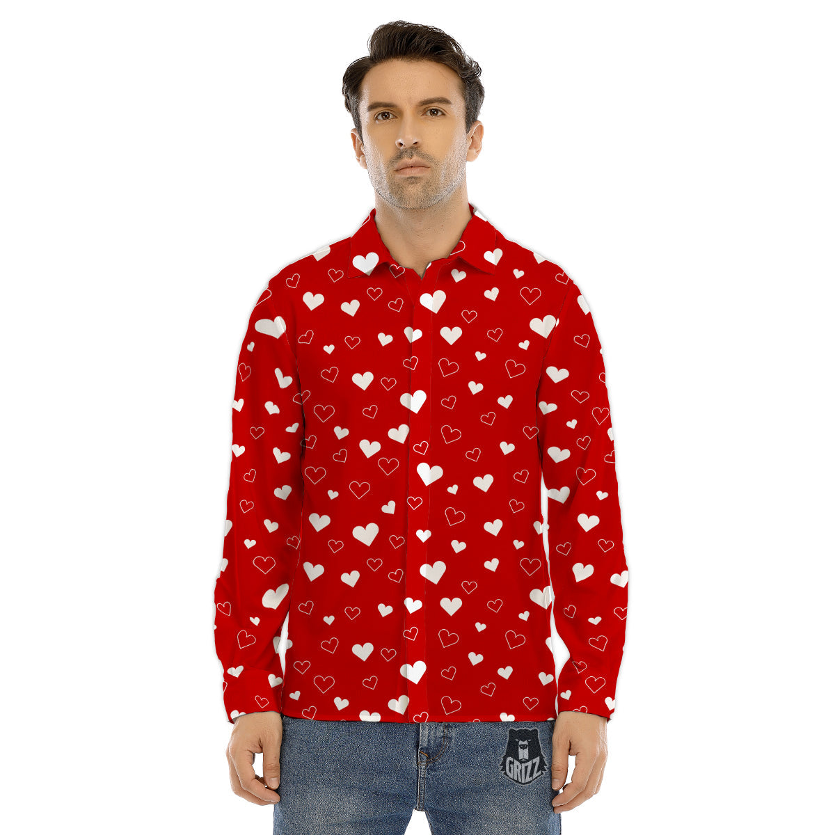Remembrance Poppy Day Print Men's Dress Shirts-grizzshop