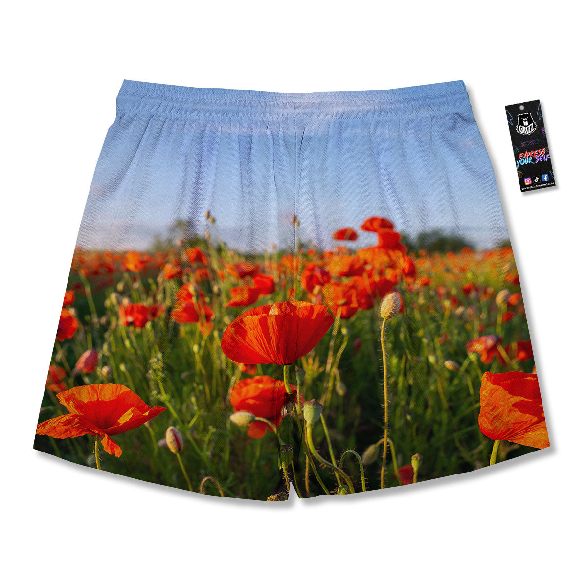 Remembrance Poppy Day Print Men's Running Shorts-grizzshop