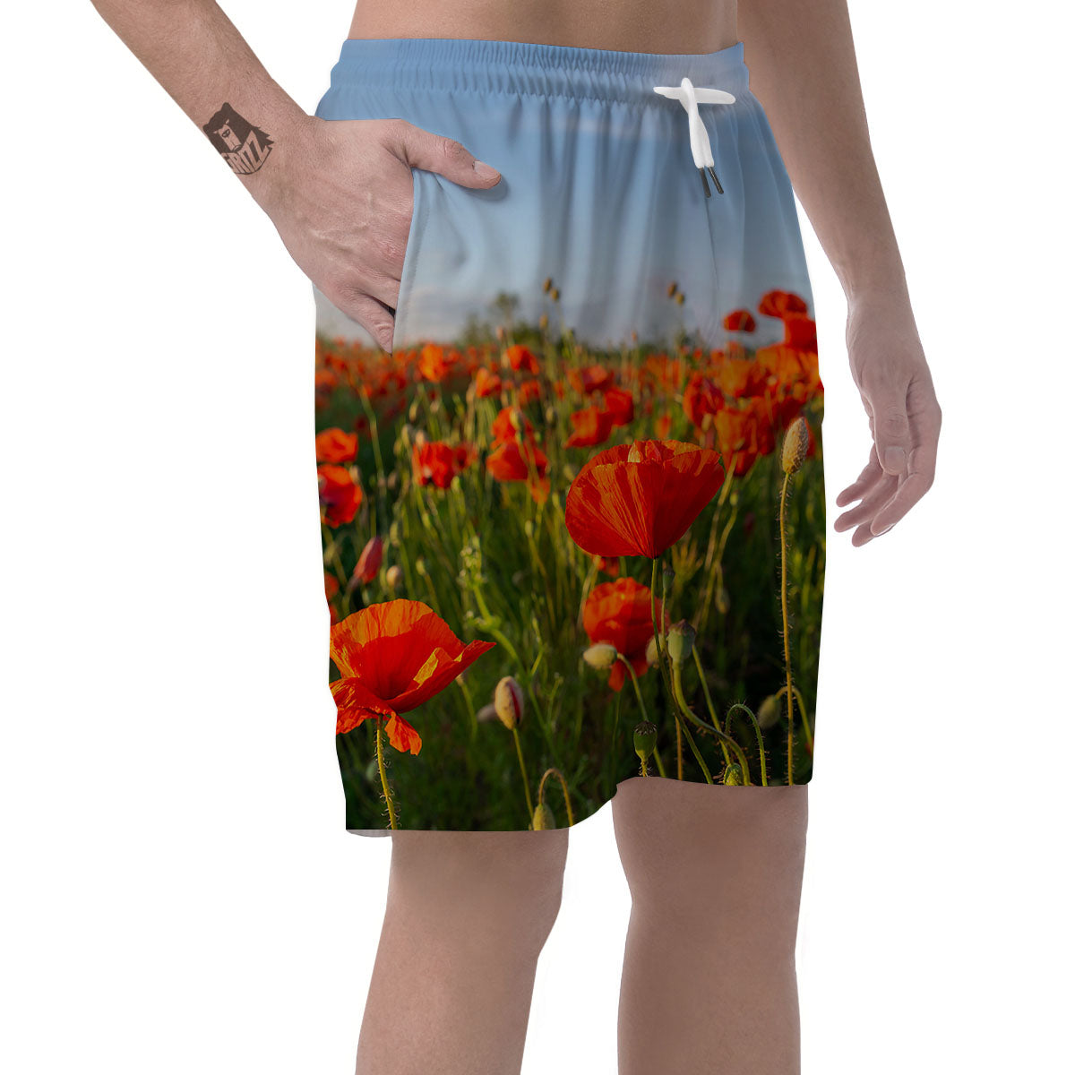 Remembrance Poppy Day Print Men's Shorts-grizzshop