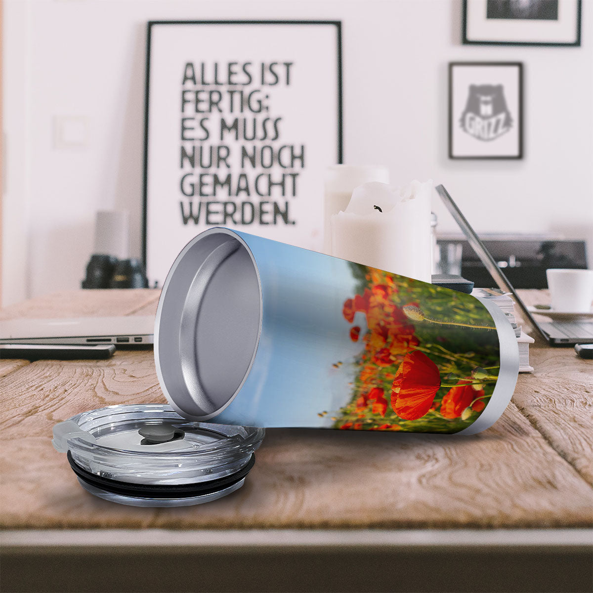 Remembrance Poppy Day Print Tumbler-grizzshop