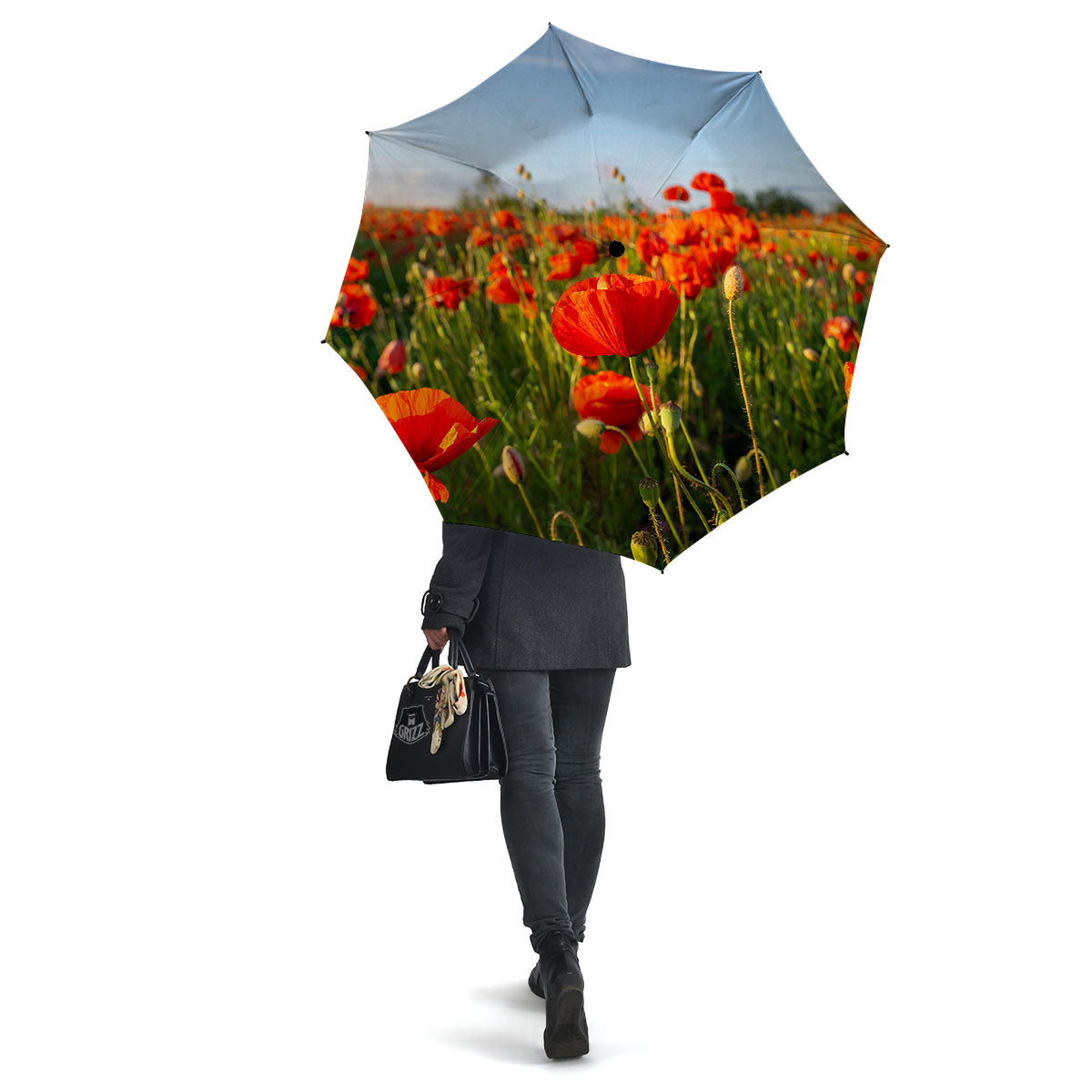 Remembrance Poppy Day Print Umbrella-grizzshop