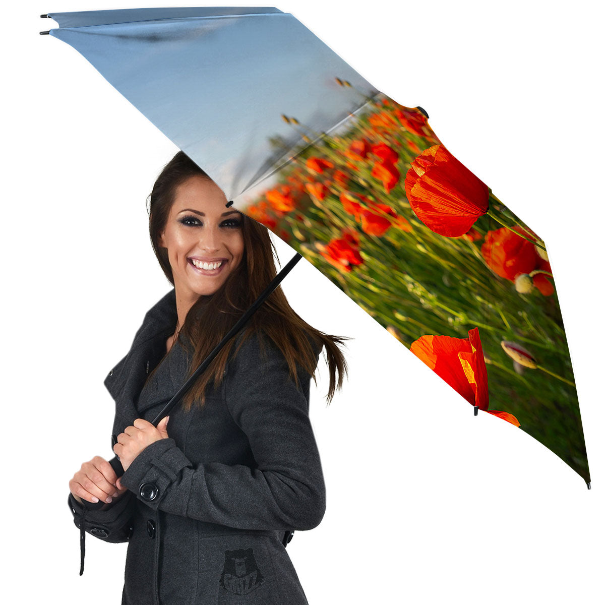 Remembrance Poppy Day Print Umbrella-grizzshop