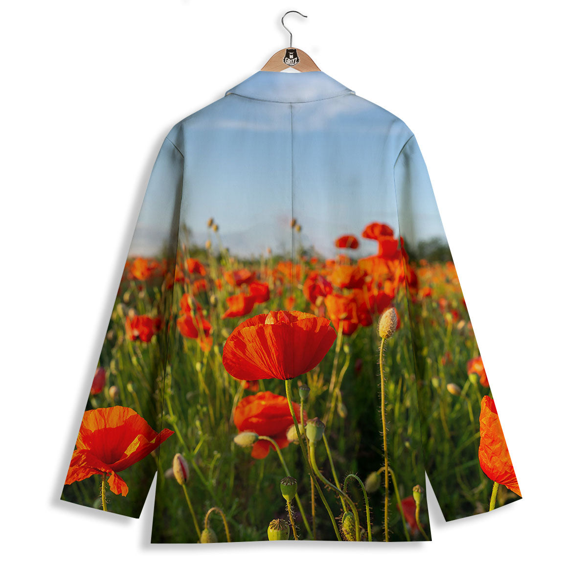 Remembrance Poppy Day Print Women's Blazer-grizzshop