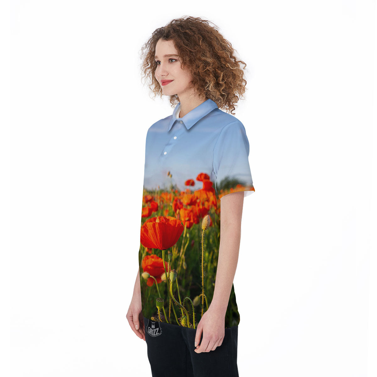 Remembrance Poppy Day Print Women's Golf Shirts-grizzshop