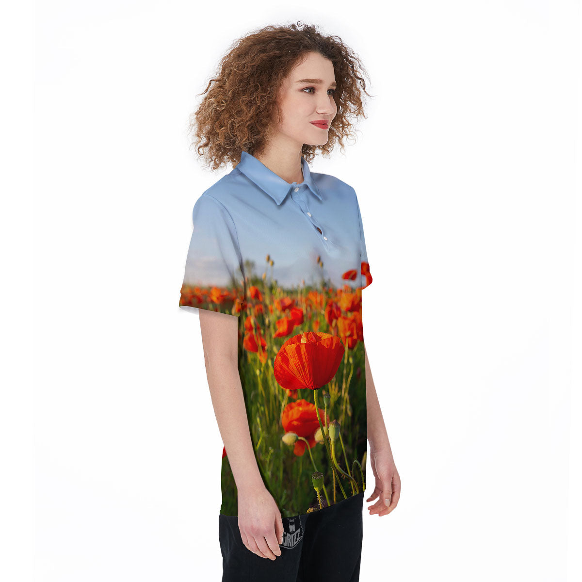 Remembrance Poppy Day Print Women's Golf Shirts-grizzshop