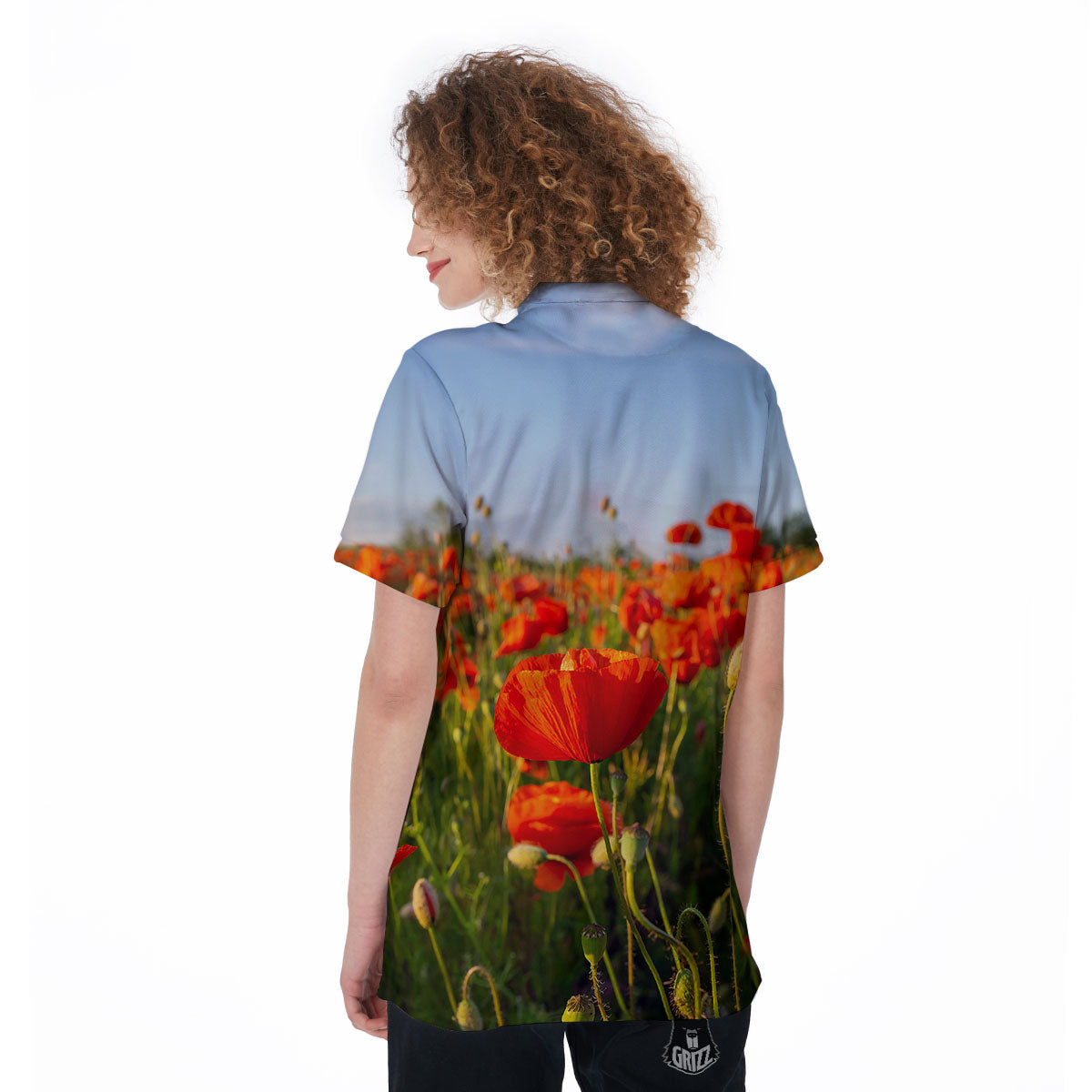 Remembrance Poppy Day Print Women's Golf Shirts-grizzshop
