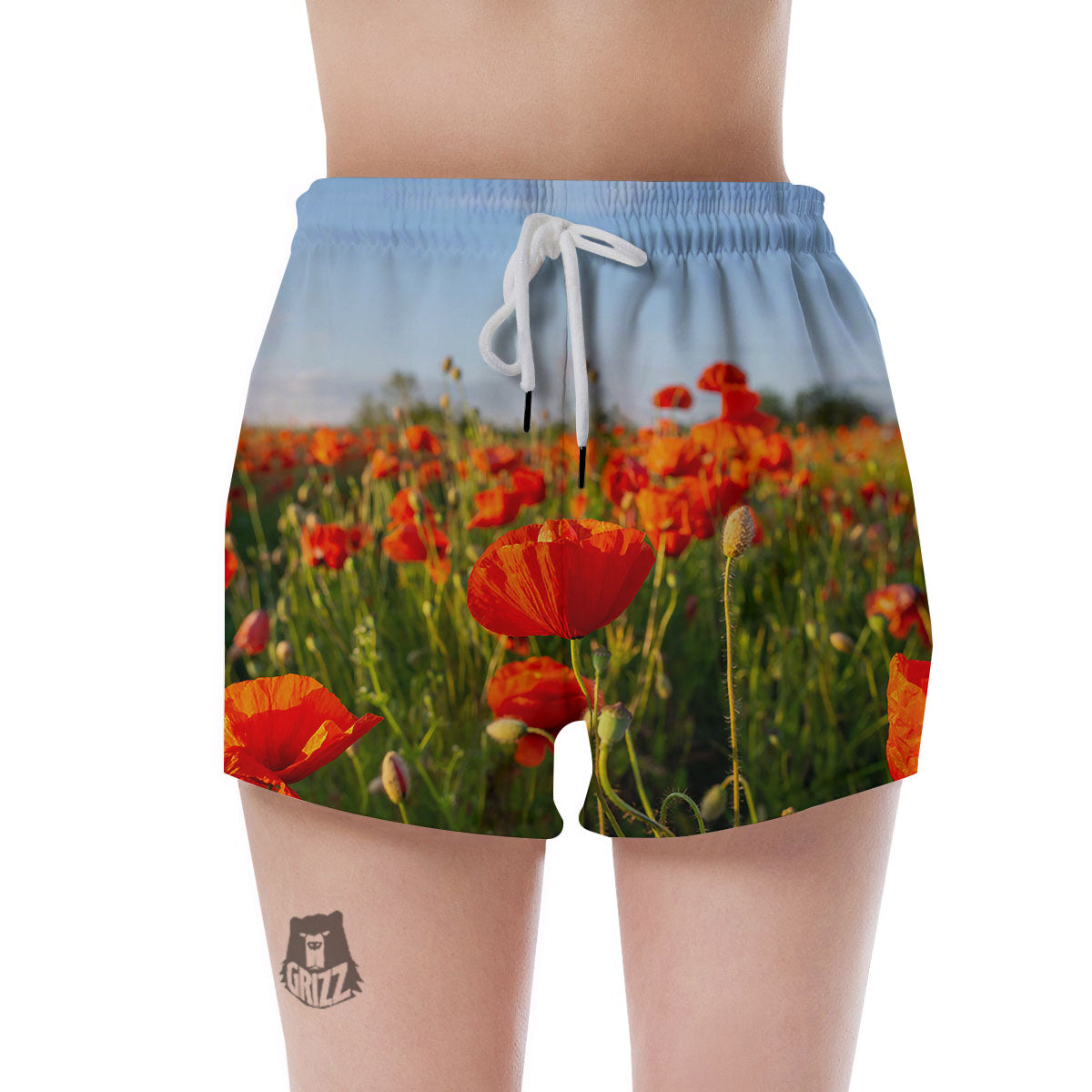 Remembrance Poppy Day Print Women's Shorts-grizzshop