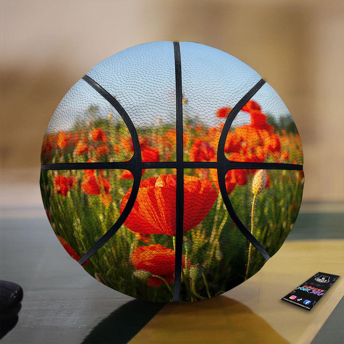 Red White And Black Argyle Print Pattern Basketball