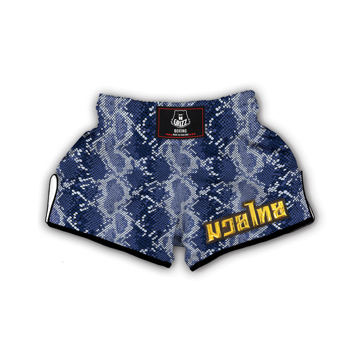 Reptile Snakskin Print Muay Thai Boxing Shorts-grizzshop