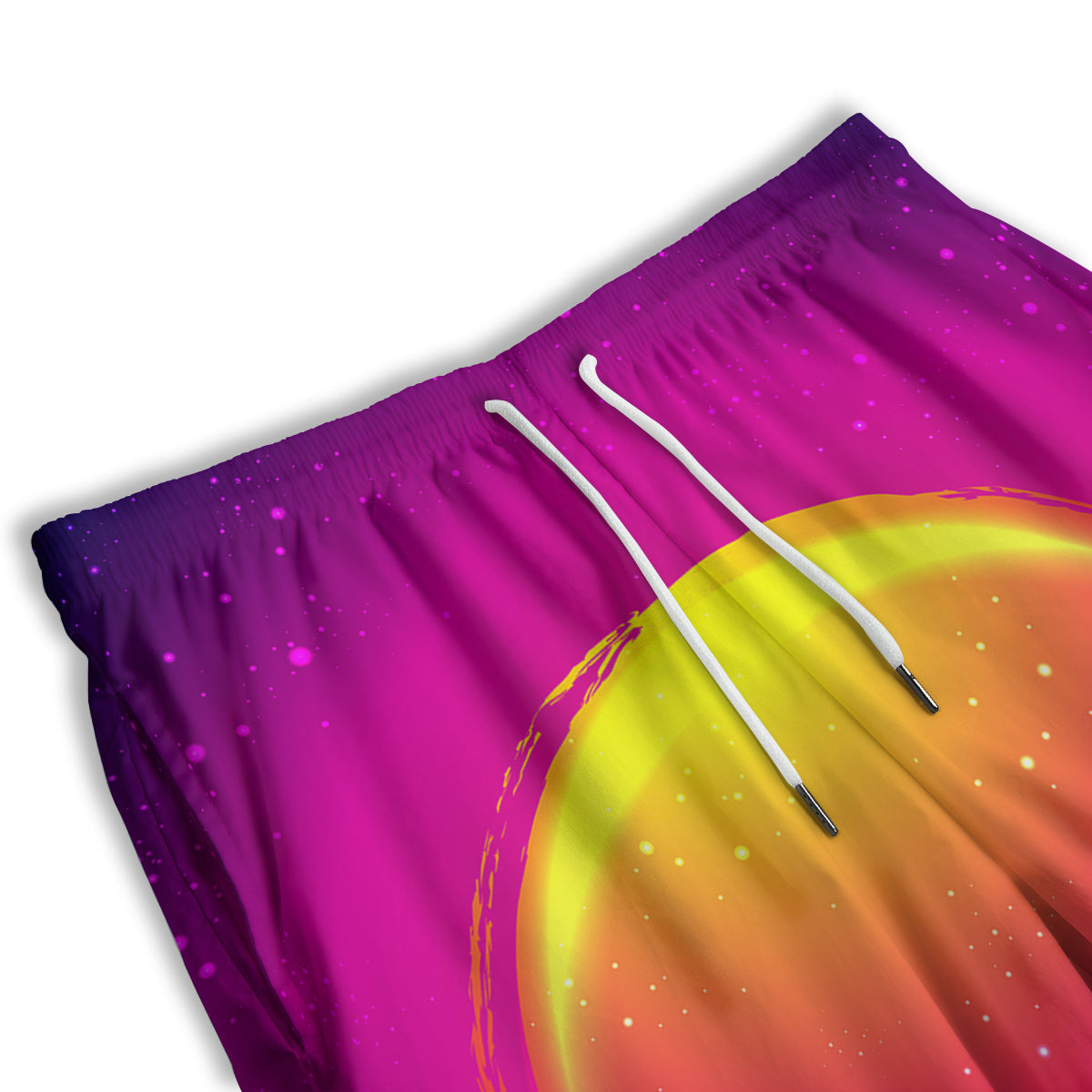 Retro City Sunrise Print Men's Athletic Shorts