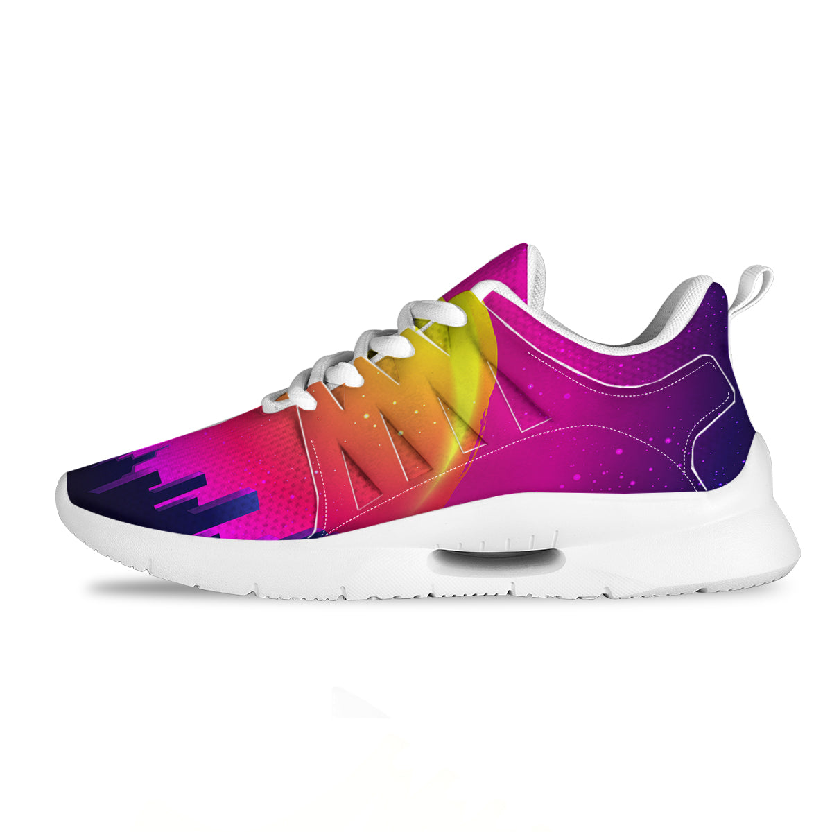 Retro City Sunrise Print Tennis Shoes-grizzshop