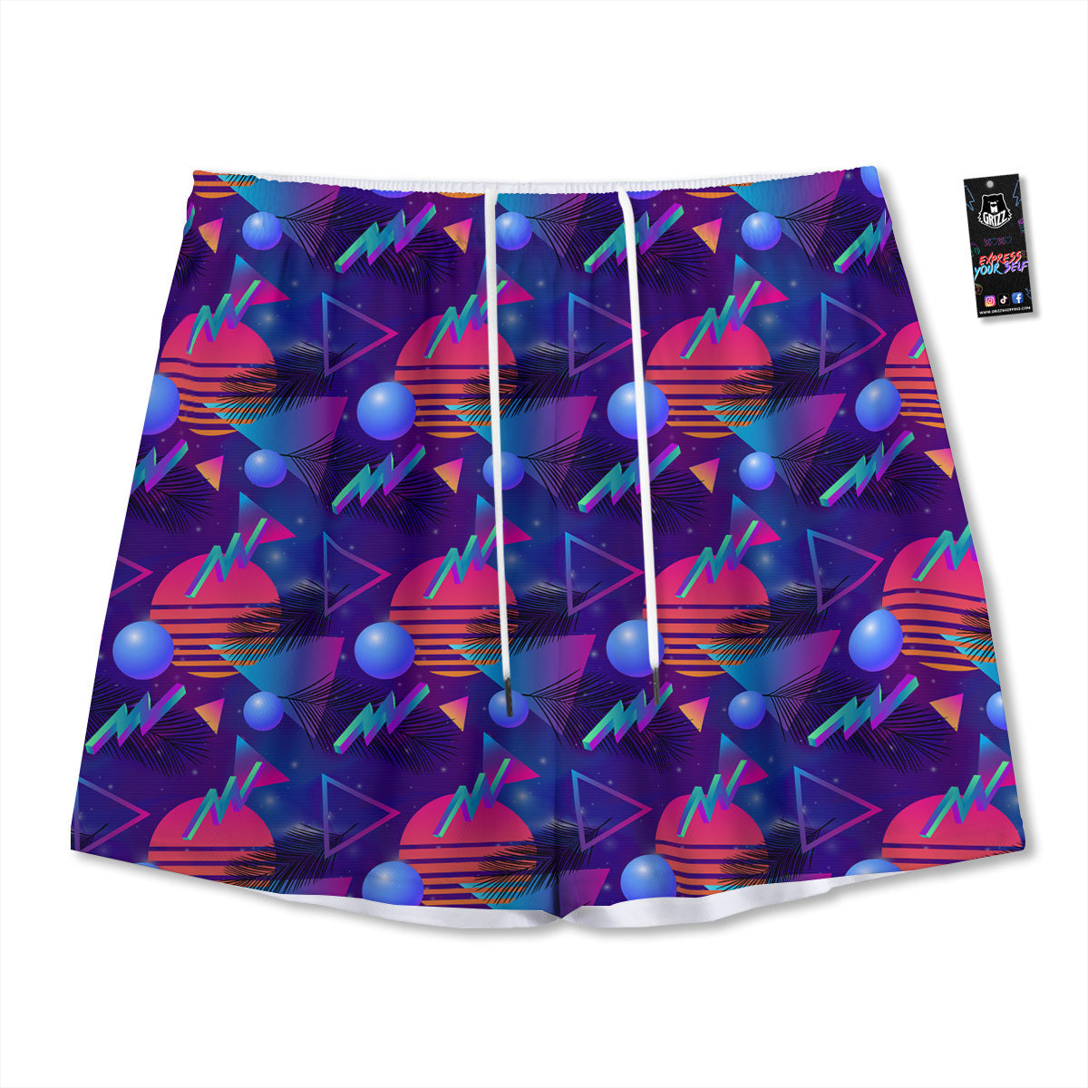 Skull Girly Emo Print Pattern Mesh Shorts