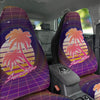 Retro Futuristic Palms Summer Time Print Car Seat Covers-grizzshop