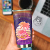 Retro Futuristic Palms Summer Time Print Tumbler-grizzshop