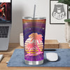 Retro Futuristic Palms Summer Time Print Tumbler-grizzshop