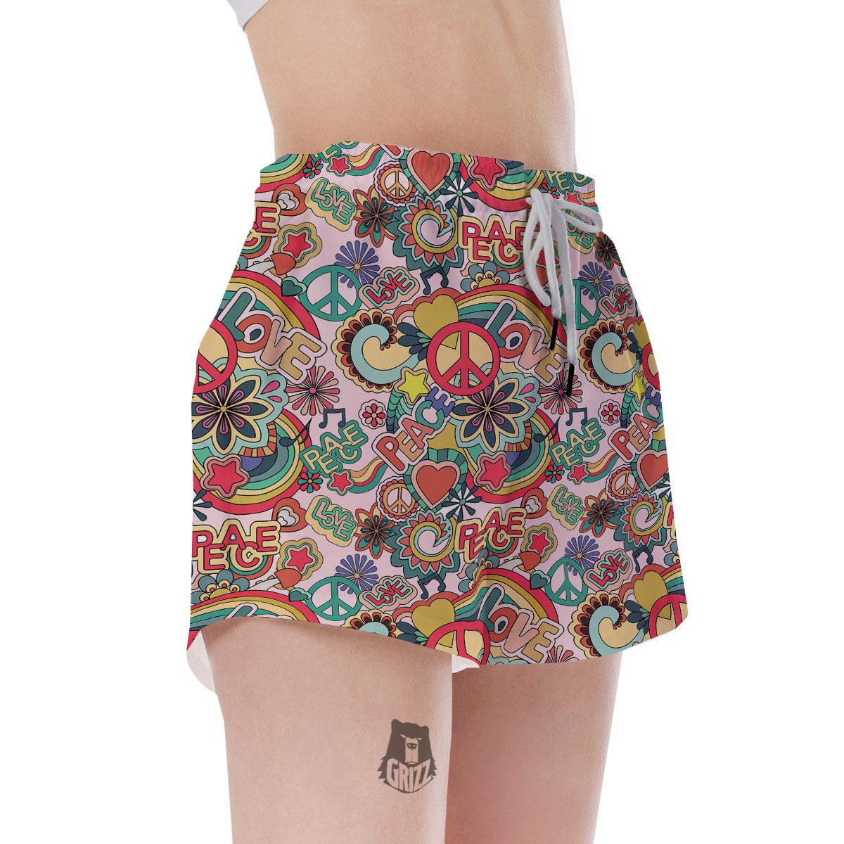 Retro Hippie Women's Shorts-grizzshop