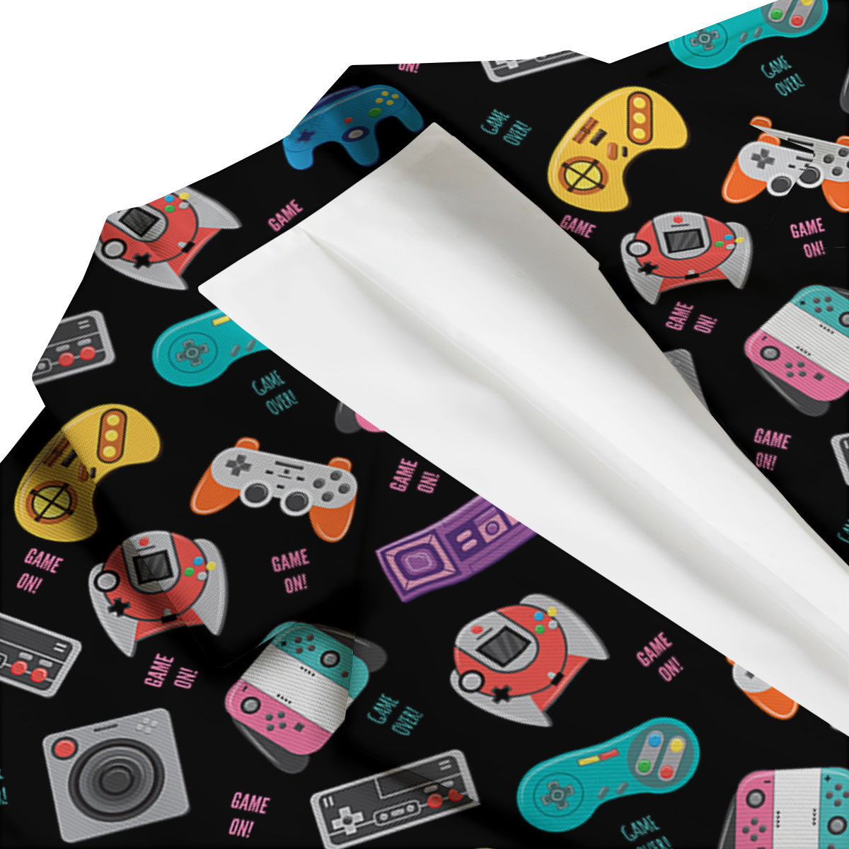 Retro Video Game Controller Print Pattern Men's Blazer-grizzshop