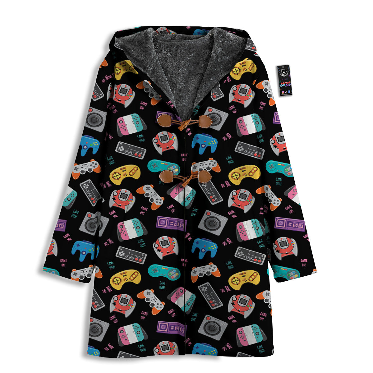 Retro Video Game Controller Print Pattern Men's Windbreaker Jacket-grizzshop