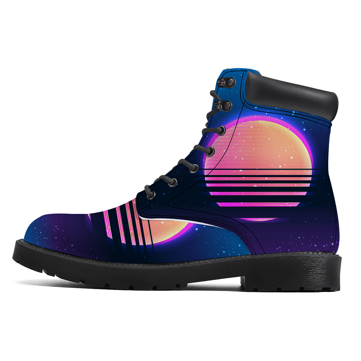 Retro Vintage Sun Print Boots-grizzshop