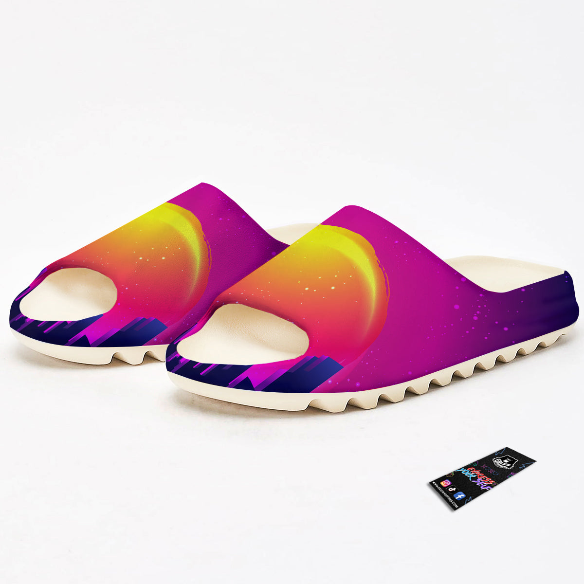 Retro City Sunrise Print Sandals-grizzshop
