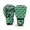 Rhino Hand Drawn Green Print Pattern Boxing Gloves-grizzshop