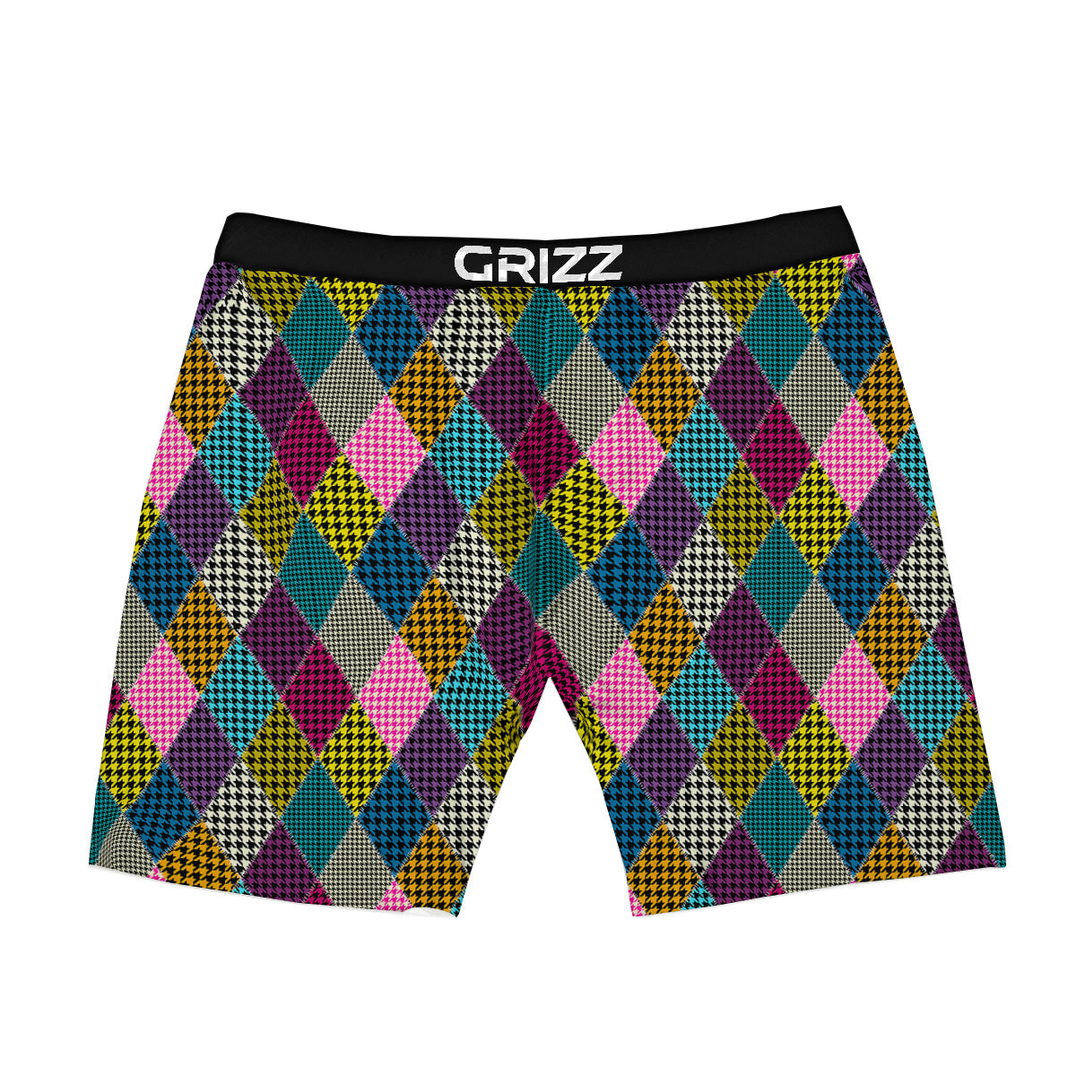 Rhombuses Houndstooth Colorful Print Pattern Boxer Briefs-grizzshop