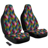 Rhombuses Houndstooth Colorful Print Pattern Car Seat Covers-grizzshop