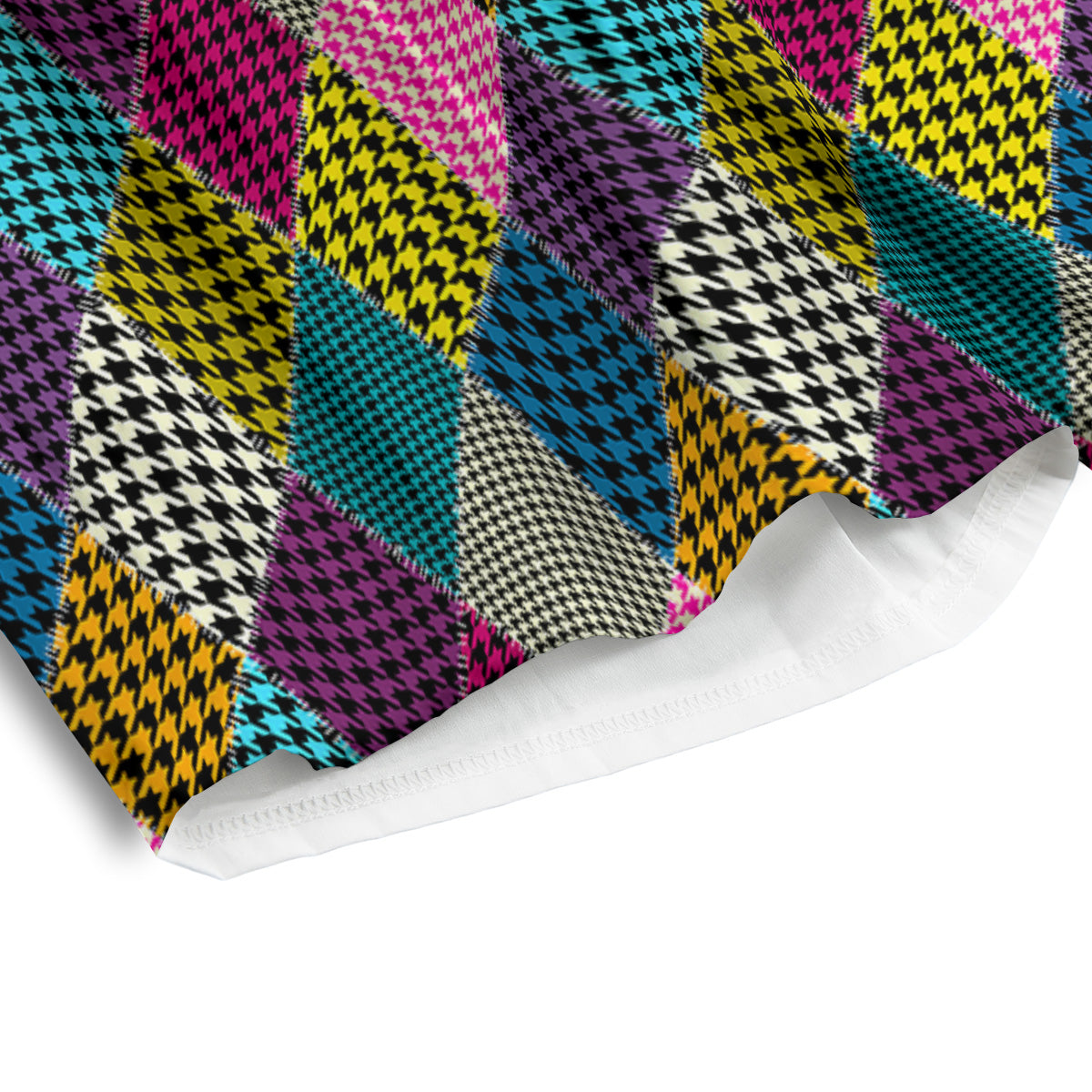 Rhombuses Houndstooth Colorful Print Pattern Men's Athletic Shorts