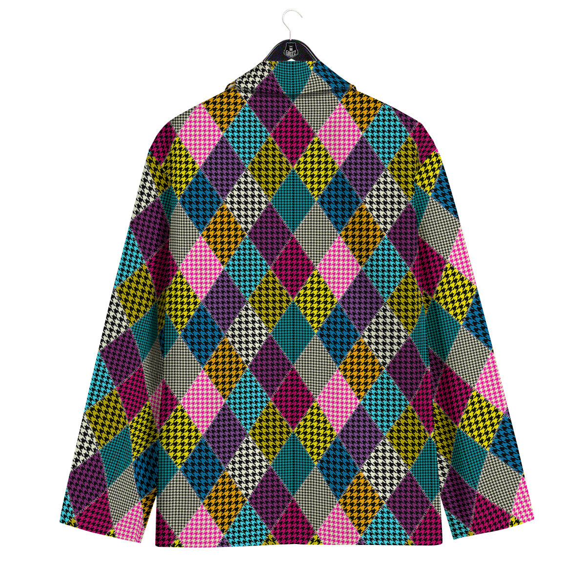 Rhombuses Houndstooth Colorful Print Pattern Men's Sport Coat-grizzshop