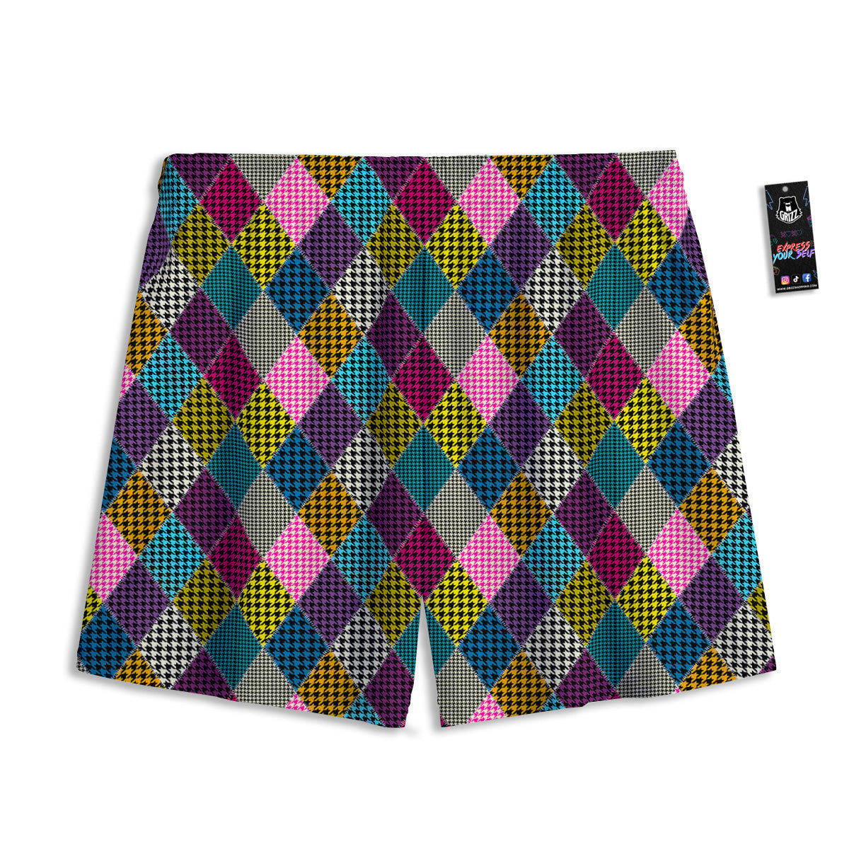 Snake Emerald Tree Boa Print Mesh Shorts