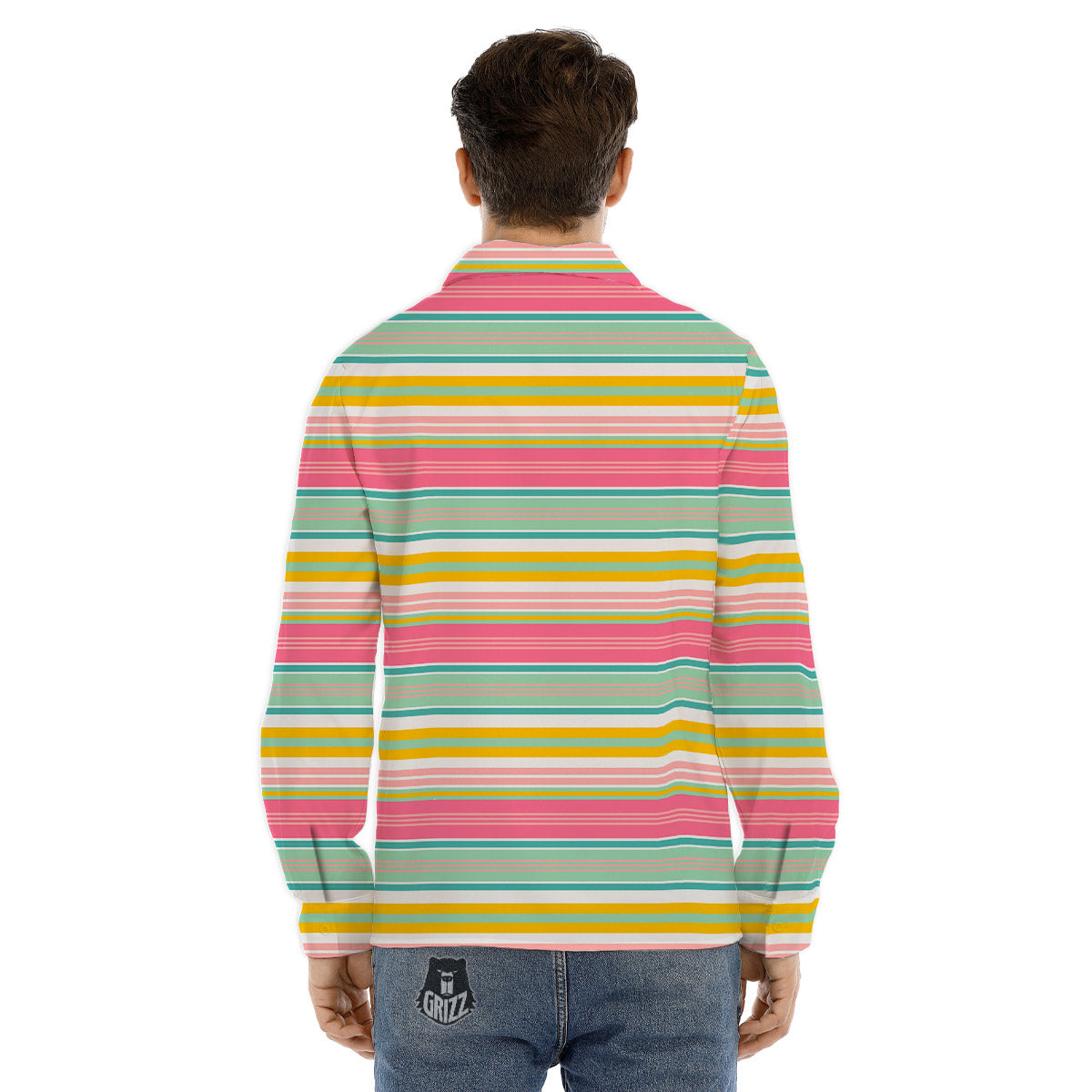 Ribbon Autism Awareness Print Pattern Men's Dress Shirts-grizzshop