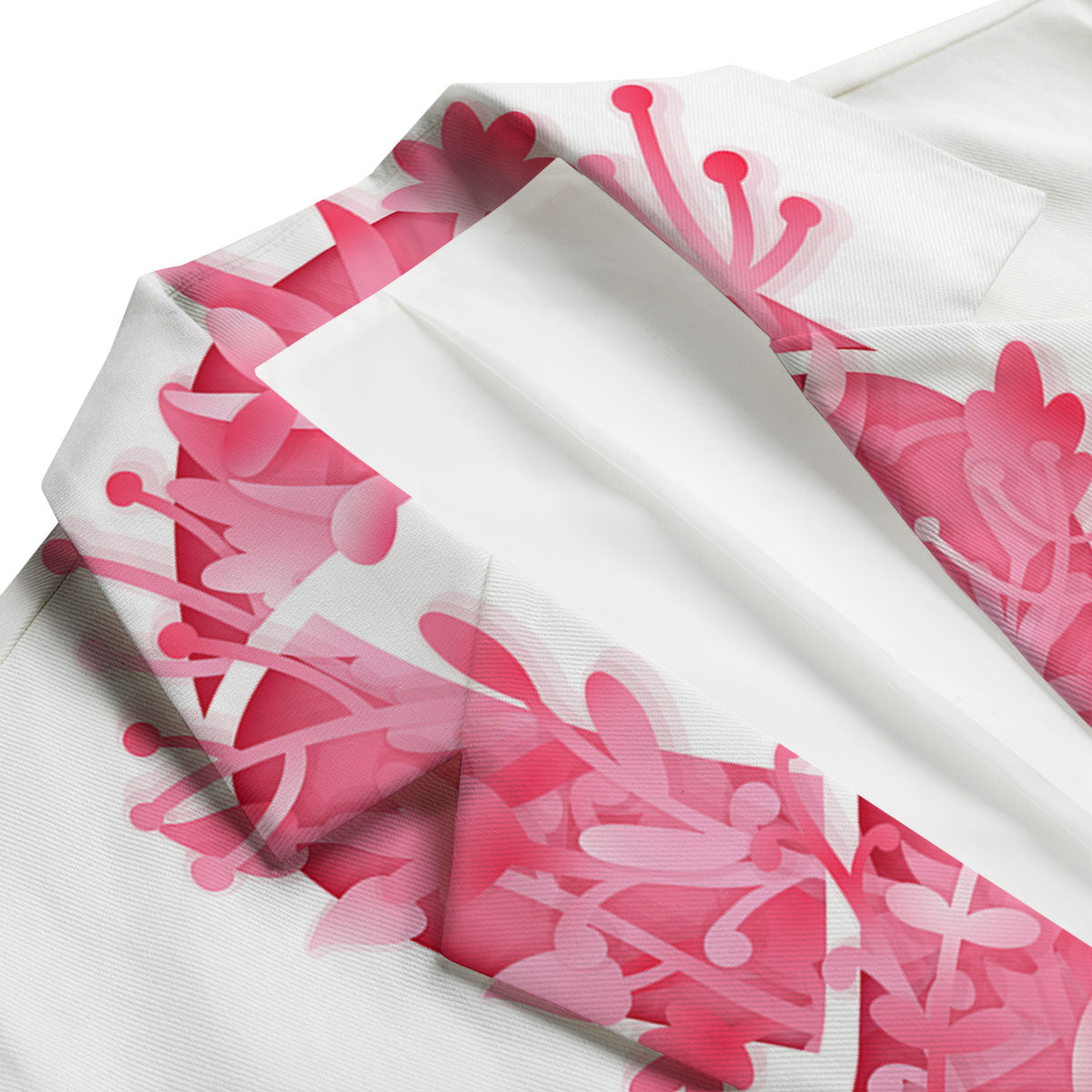 Ribbon Flower Pink Breast Cancer Print Men's Blazer-grizzshop