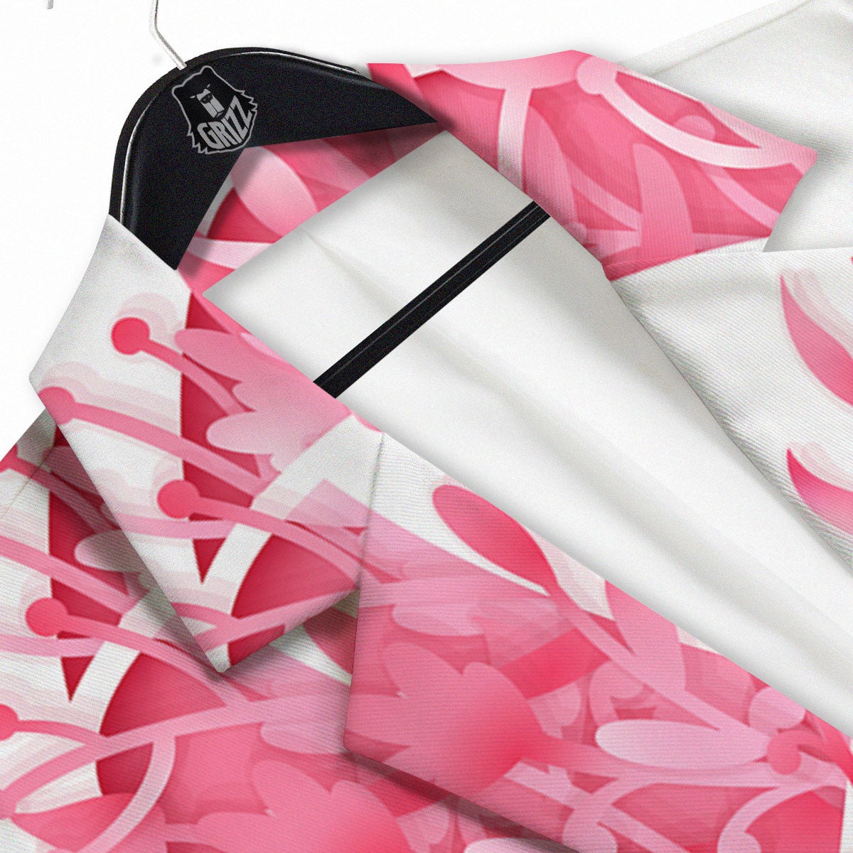 Ribbon Flower Pink Breast Cancer Print Men's Sport Coat-grizzshop