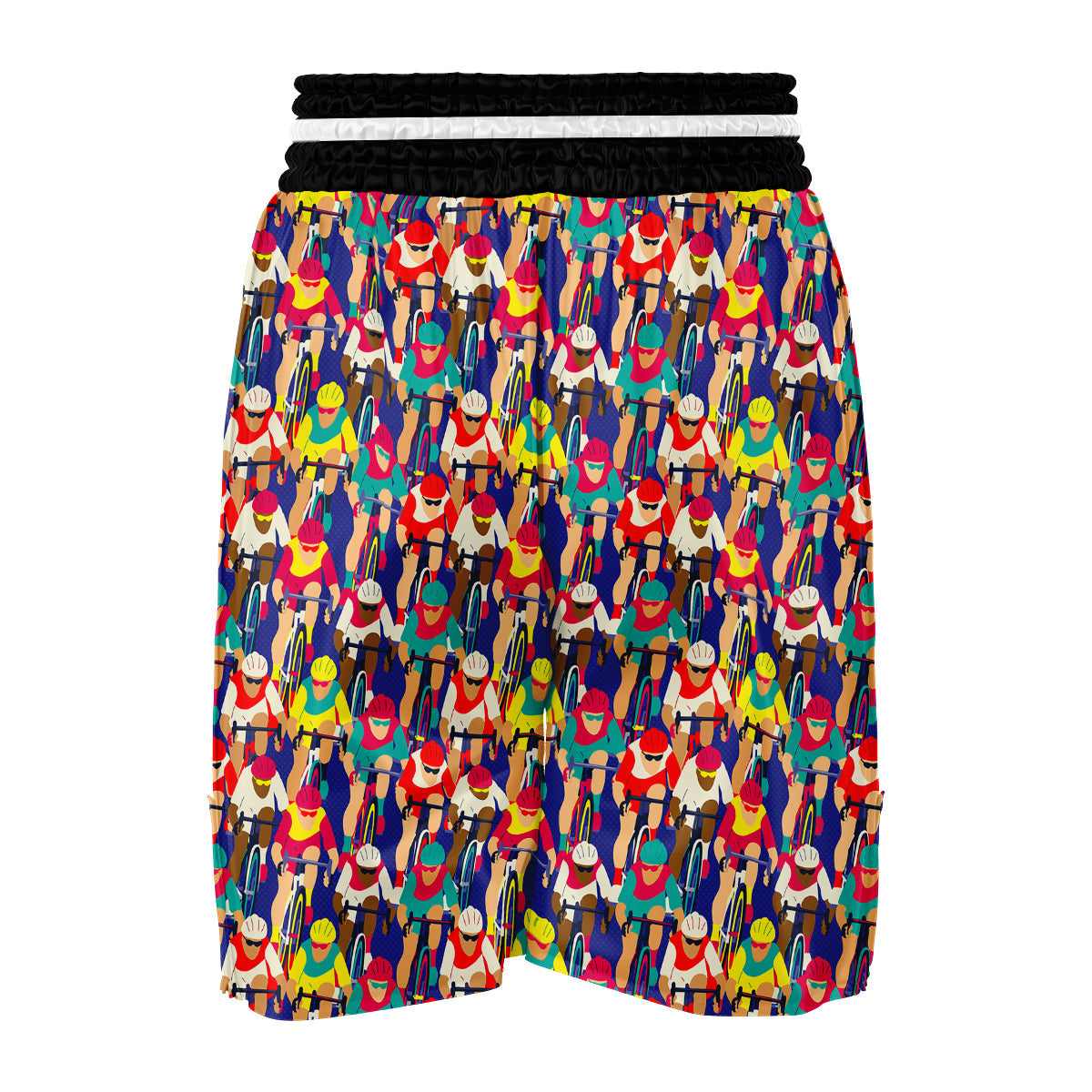 Ride Bicycle Pattern Print Boxing Shorts-grizzshop