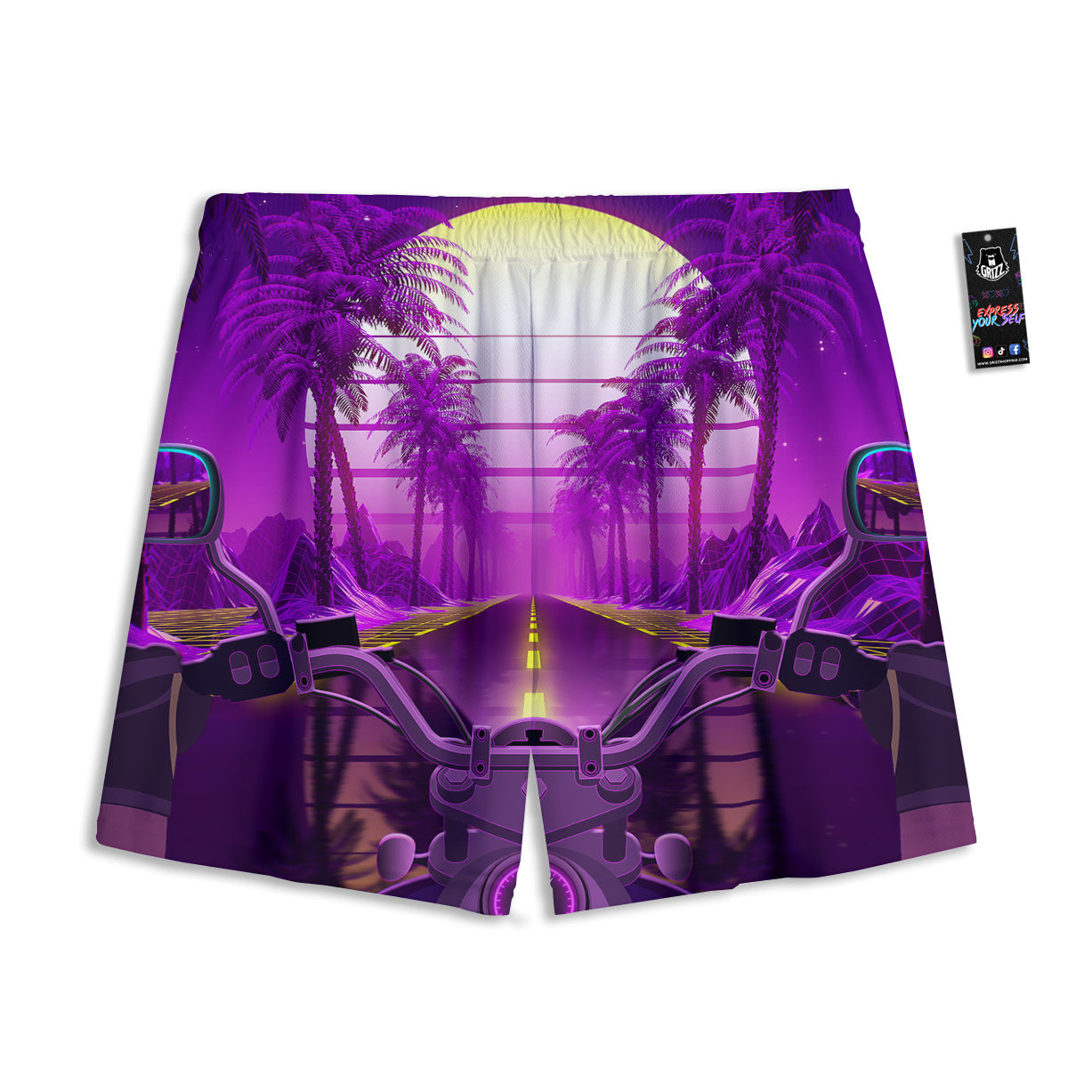 Snake Eye Green Print Mesh Shorts