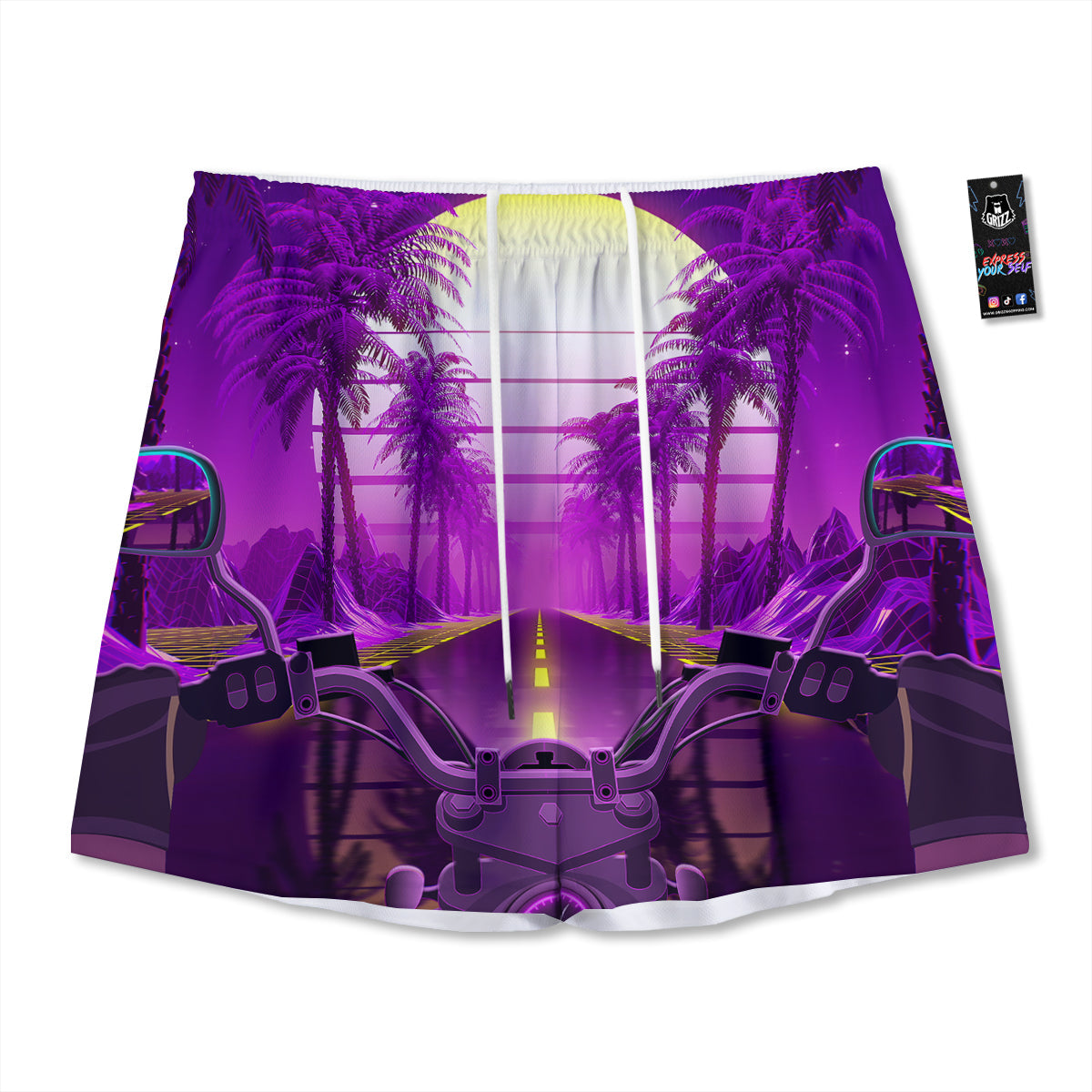 Snake Eye Green Print Mesh Shorts