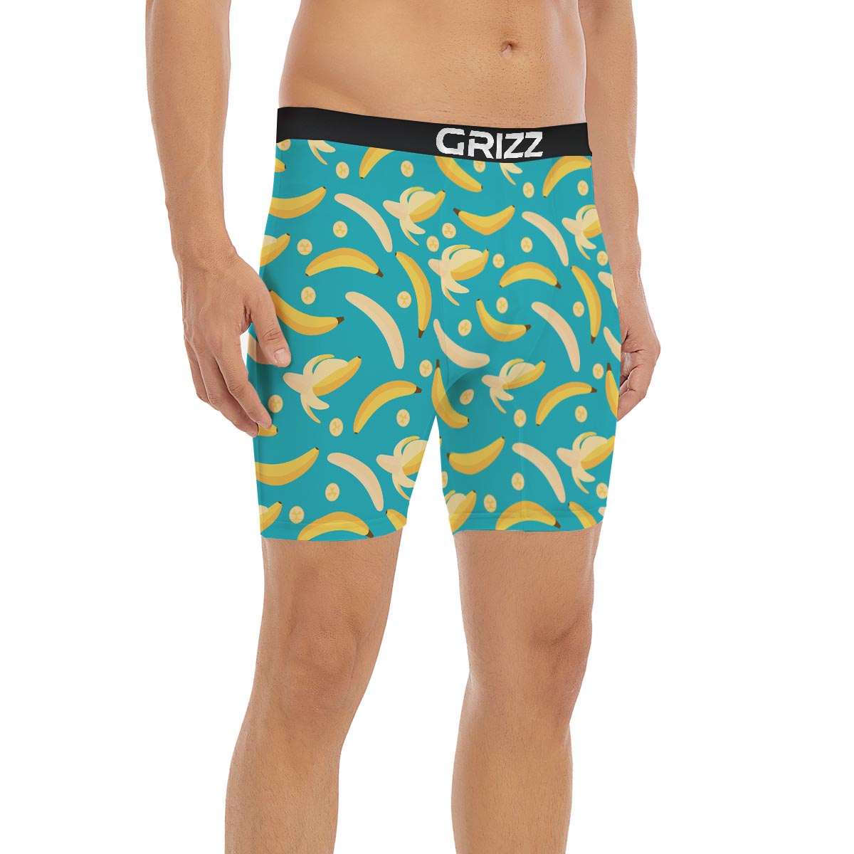 Ripe Banana Print Pattern Boxer Briefs-grizzshop
