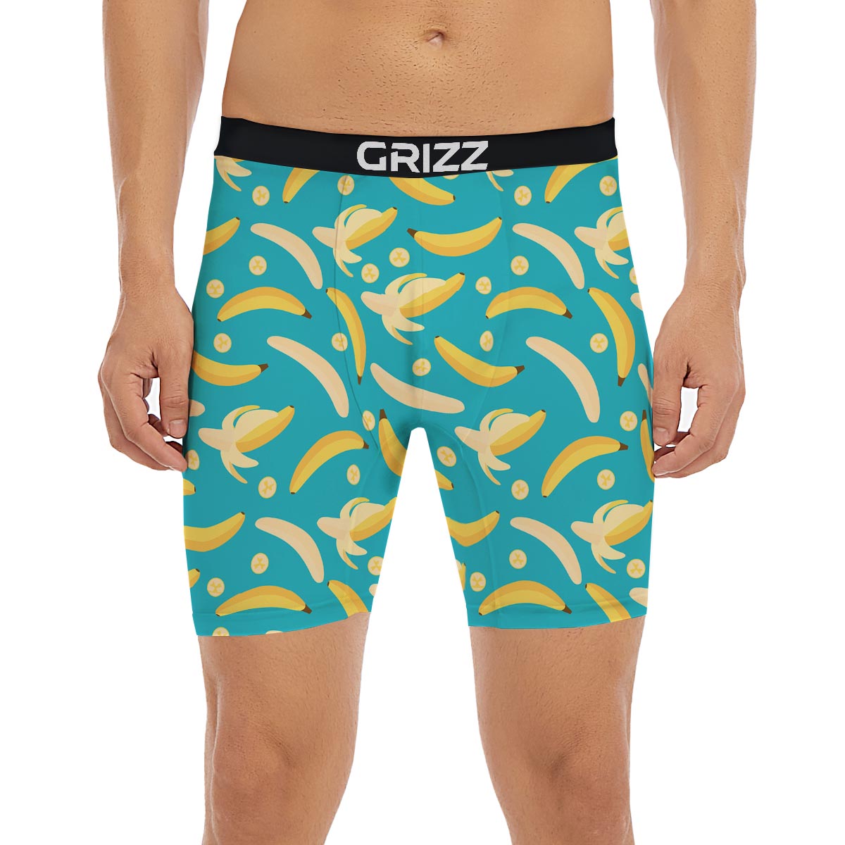 Ripe Banana Print Pattern Boxer Briefs-grizzshop
