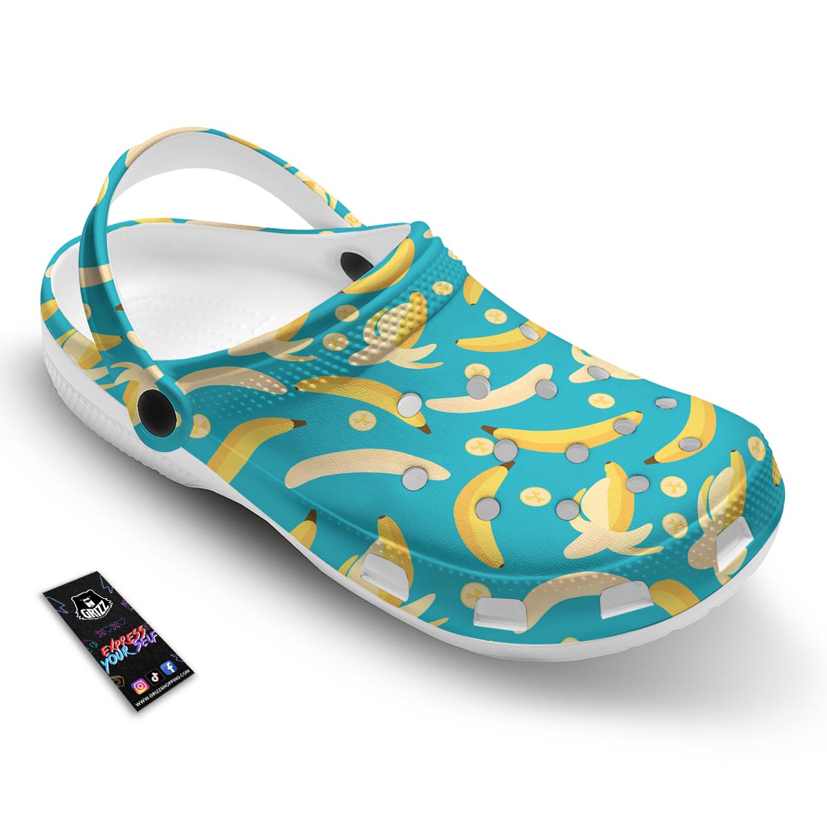 Ripe Banana Print Pattern Clog-grizzshop