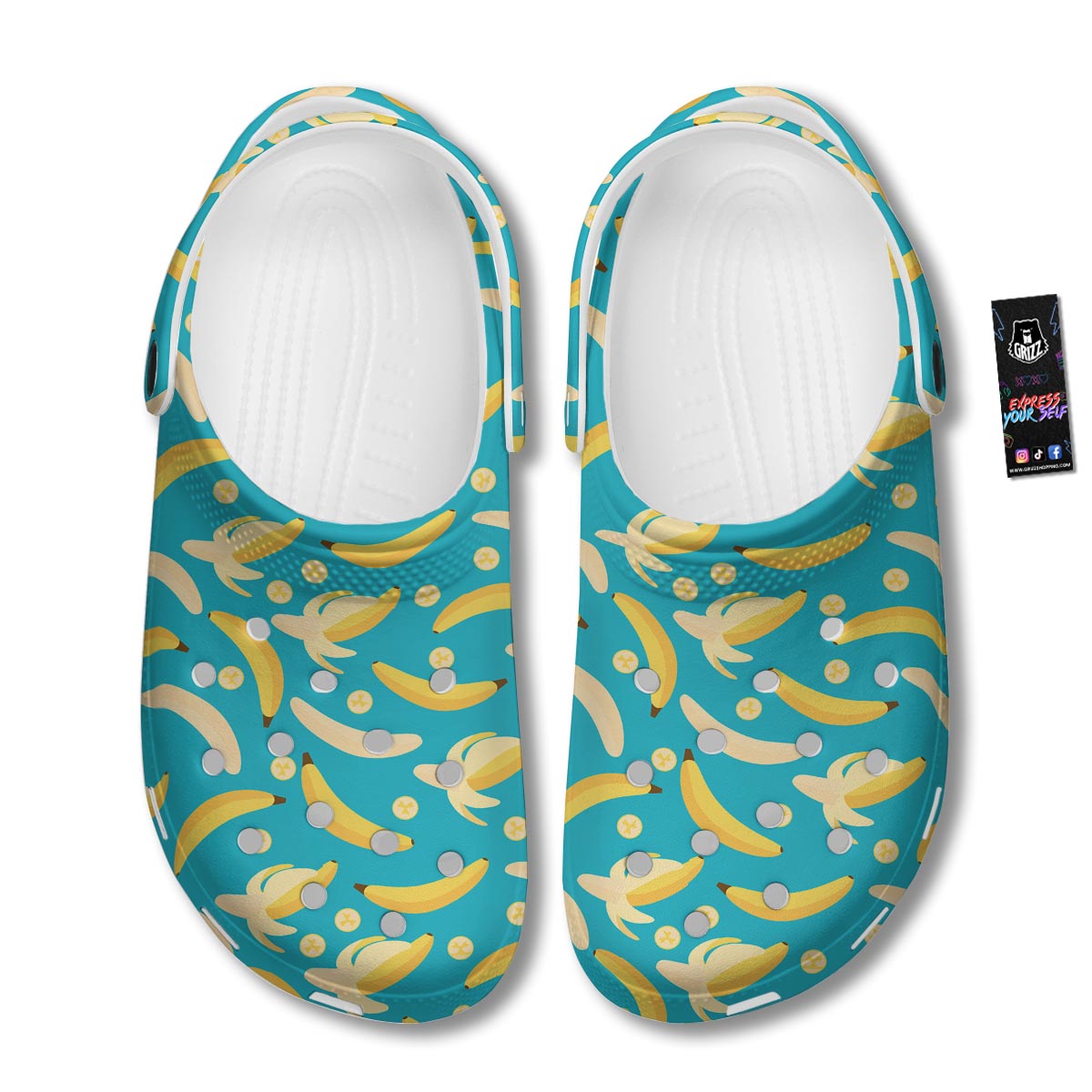 Ripe Banana Print Pattern Clog-grizzshop