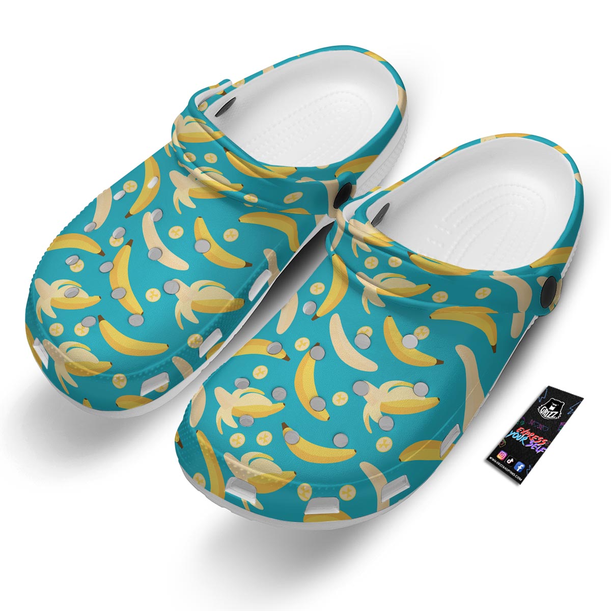 Ripe Banana Print Pattern Clog-grizzshop