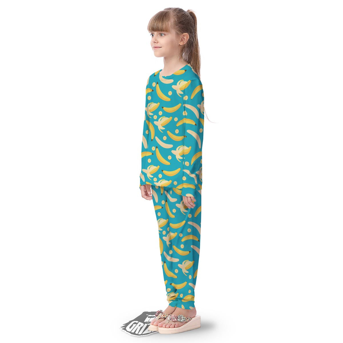 Ripe Banana Print Pattern Kid's Pajamas-grizzshop