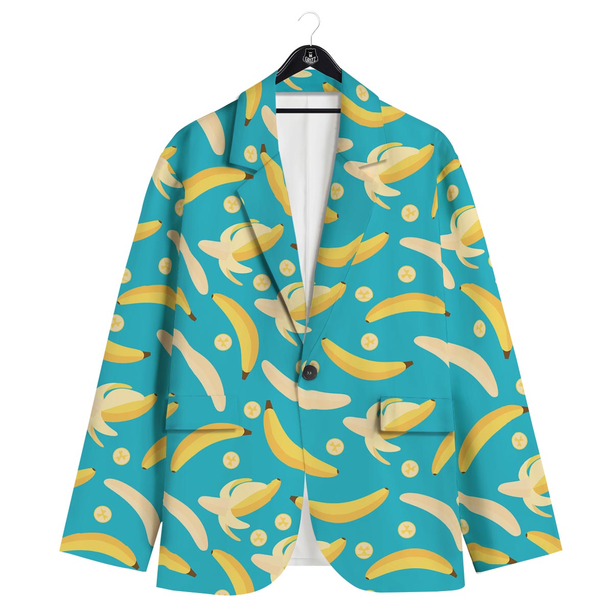 Ripe Banana Print Pattern Men's Sport Coat-grizzshop