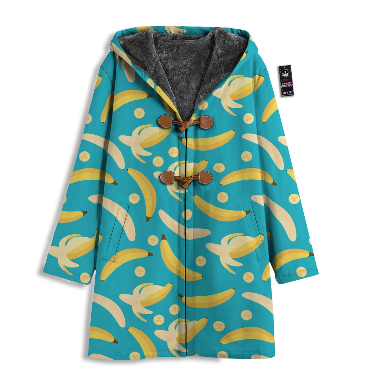 Ripe Banana Print Pattern Men's Windbreaker Jacket-grizzshop
