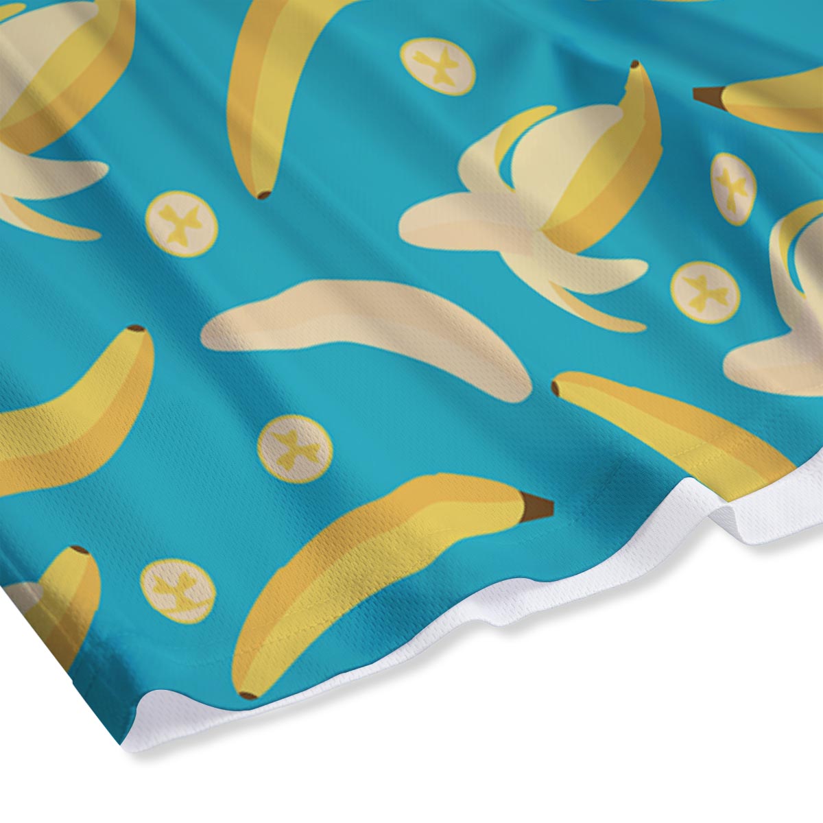 Ripe Banana Print Pattern Mesh Shorts