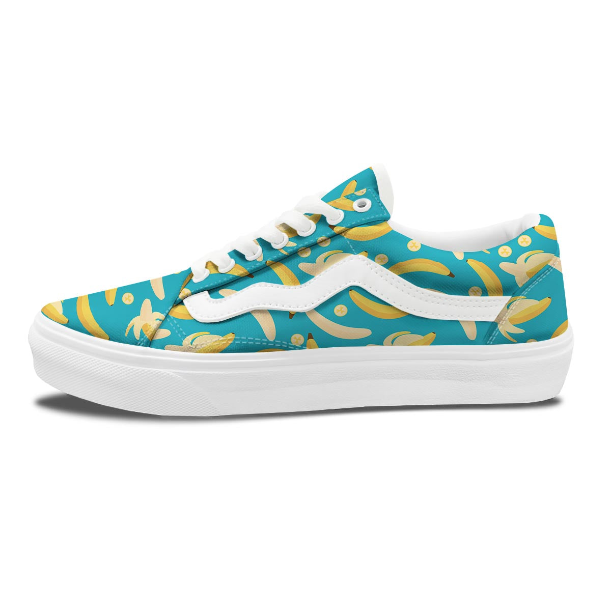 Ripe Banana Print Pattern Skate Shoes-grizzshop