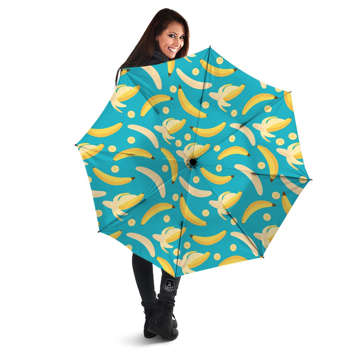 Ripe Banana Print Pattern Umbrella-grizzshop