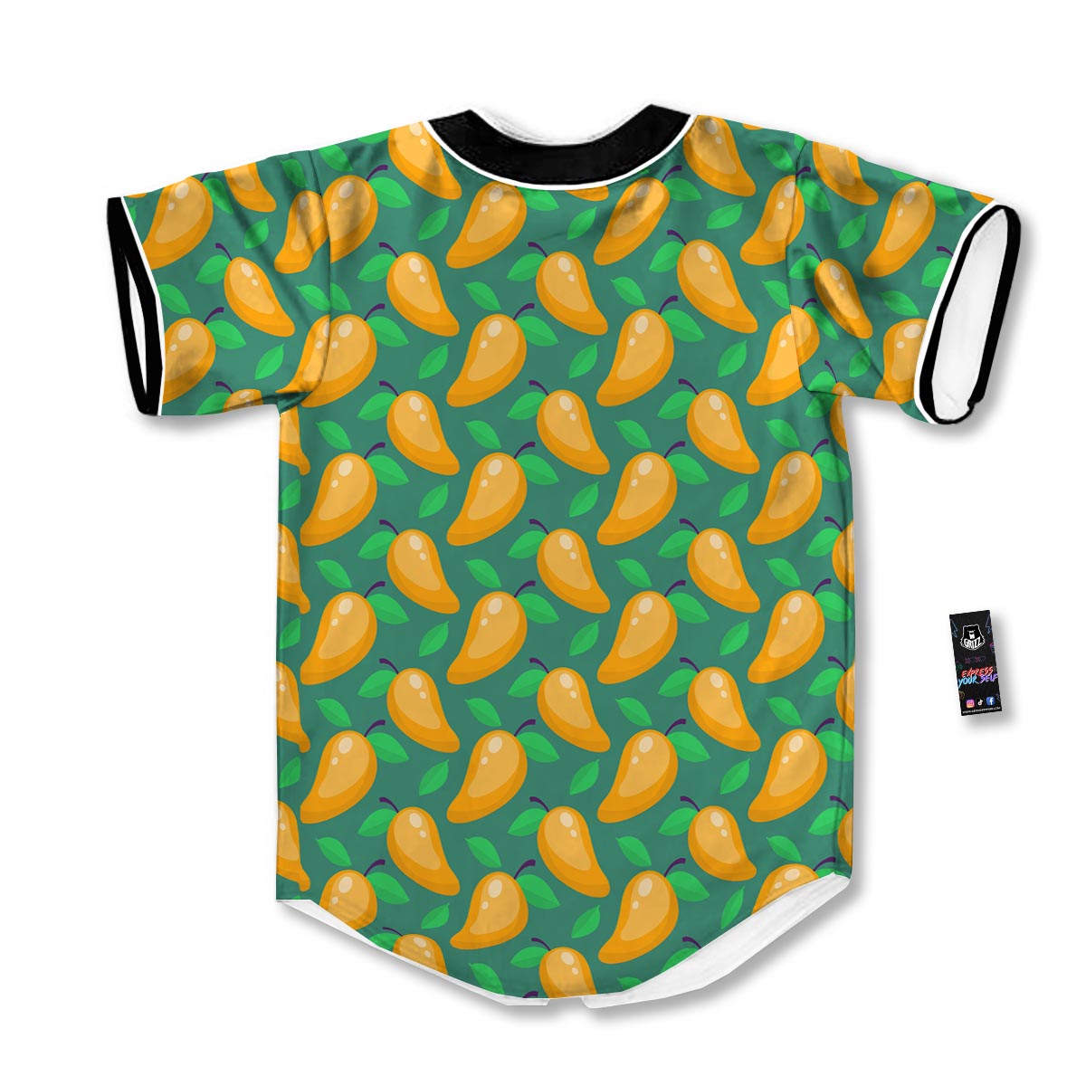 Ripe Mango Fruit Print Pattern Baseball Jersey-grizzshop