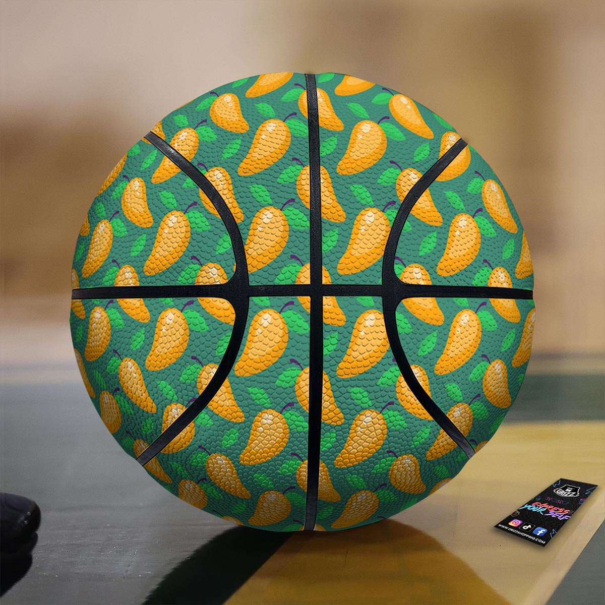 Ripe Mango Fruit Print Pattern Basketball-grizzshop